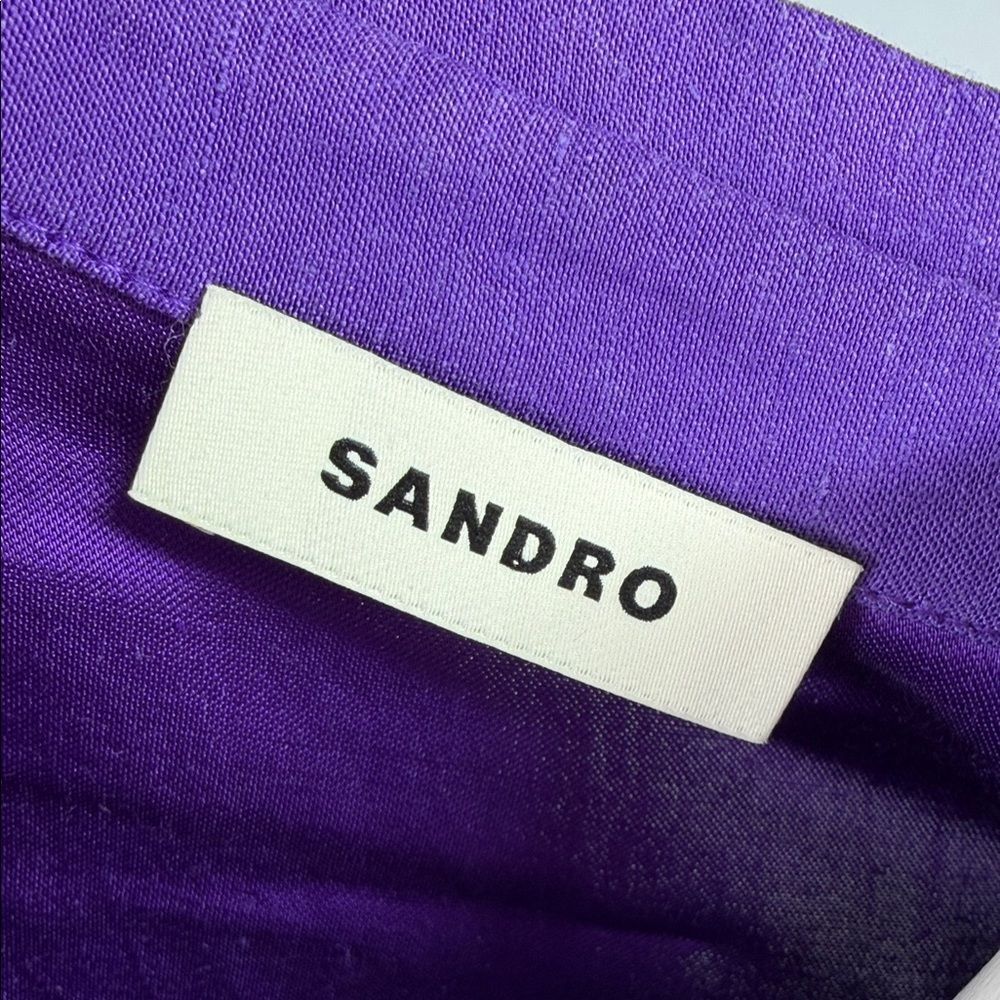 Sandro Purple Midi Dress (R9) - Picture 2 of 10